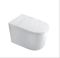 Toilette intelligente suspendue au mur de luxe européen avec réservoir intégré et siège de bidet à technologie de capteur