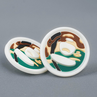 Écusson en silicone PVC 2D 3D souple gaufré avec LOGO personnalisé insignes en caoutchouc cousu sur presse à chaud pour vêtements