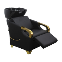 Chaise de lavage de cheveux pour salon de coiffure, moderne, en cuir écologique, imperméable, avec repose-pieds réglable, prix usine abordable