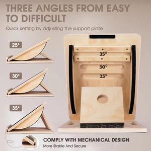 Tabla Inclinada Ajustable para Fisioterapia, Estiramiento de Pantorrillas, Tabla Inclinada de Madera Portátil para el Hogar y el Gimnasio - Product Image 4
