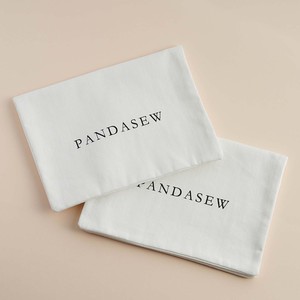 ถุงใส่เครื่องประดับสุดหรู PandaSew พร้อมโลโก้สั่งทำ  แบบซองจดหมาย ผ้าฝ้ายลายก้างปลา - Product Image 2