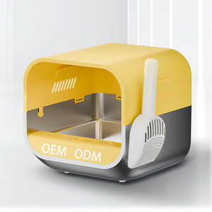 <span class=keywords><strong>Bac</strong></span> à litière pour <span class=keywords><strong>chat</strong></span> en acier inoxydable antirouille robuste avec plateau de contrôle des odeurs anti-éclaboussures et <span class=keywords><strong>tamis</strong></span> facile à nettoyer 20L Toilette pour animaux de compagnie - Product Image 6