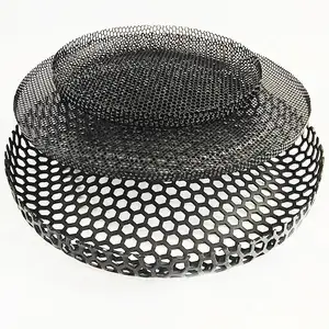 Grille de haut-parleur en maille métallique couvercle de haut-parleur cercle décoratif grille en maille métallique 304 316 acier inoxydable trou rond métal perforé