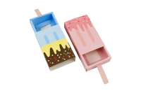 Boîtes cadeaux en papier en forme de sucette glacée 3D, boîtes pliables en papier pour glaces, boîtes à dragées pour fête, mini boîtes à friandises pour anniversaire, mariage