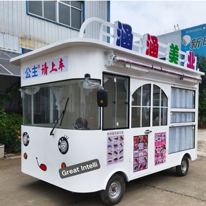 Remorque Foodtruck Mobile Électrique Vintage Équipé Café Crème Glacée Boba Thé Fast Food Van Camion à vendre - Product Image 6