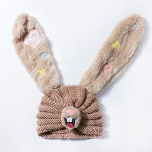 <span class=keywords><strong>Gorro</strong></span> de Conejito de Orejas Largas Tejido a Mano para Niños, Atuendo de Pascua, Accesorios para la <span class=keywords><strong>Primera</strong></span> Pascua, <span class=keywords><strong>Gorro</strong></span> de Ganchillo para el Día de los Caídos - Product Image 4