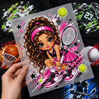 Autocollants DTF personnalisés style équipe sportive numéro 67 – Transferts DTF pour maillots et t-shirts – Vente en gros