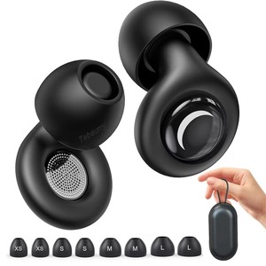 Bouchons d'oreilles en silicone réutilisables anti-bruit pour le sommeil, la protection auditive, les concerts et les voyages - Product Image 1