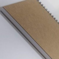 Bloc-notes spirale A5 ligné, papier épais 100 g/m² et couverture en kraft rigide, 60 feuilles (120 pages), 8,35" x 5,9", marron, lot de 5