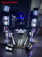 Costume de Robot Led Robot de Fête pour Adulte Combinaisons Led Robot sur Échasses avec pistolet à canon led co2