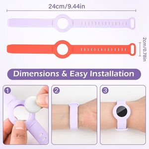 Bracelet de montre Airtag, étui en silicone pour Apple Airtag, support de bracelet de montre protecteur anti-perte pour animaux de compagnie et enfants - Product Image 2
