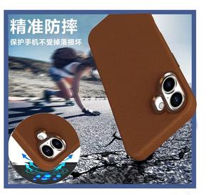 Custodia per <span class=keywords><strong>iPhone</strong></span> 16 in TPU e <span class=keywords><strong>pelle</strong></span>, a copertura totale, antiurto, con protezione fotocamera in metallo, nuova collezione sportiva - Vendita calda dalla fabbrica - Product Image 4