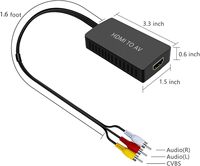 AV için HDMI RCA dönüştürücü için Apple Android TV kutuları için uyumlu Roku yangın sopa destekler PAL/NTSC-eski tv'ler için ayırıcılar dönüştürücüler