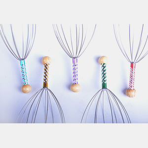 Günstiger Großhandel Mehrfarbige Kopfhautmassagegeräte Handgehaltener Kopfmassage-<span class=keywords><strong>Tingler</strong></span> für Tiefenentspannung - Product Image 6
