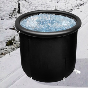 Ice Bath Tub <b>Inflatable</b> Portable Folding 75cm Black For Athletes Sports Enthusiasts - Product Image 2