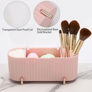 Qtips Holder 3 Grids Separate Cotton Swabs Dispenser Ball <b>Storage</b> Box Jar for Pads Bathroom Organizer Canisters - Product Image 3