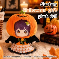 Poupée en peluche personnalisée OEM, jouet citrouille doux et respectueux de la peau, mascotte sur mesure pour exposition, poupée d'Halloween en peluche