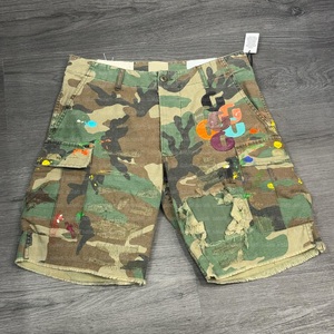 Custom Designer Streetwear Summer Casual Embroidery Patch Printed Utility Baggy <strong>Trousers</strong> Camouflage Camo Cargo <strong>Shorts</strong> for Men - Product Image 3