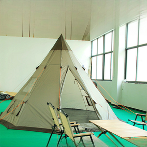 Tente pyramidale indienne pour le <span class=keywords><strong>camping</strong></span> en plein air, tente portable pour deux personnes, tente imperméable pour le <span class=keywords><strong>camping</strong></span>, la plage et les pique-niques - Product Image 5