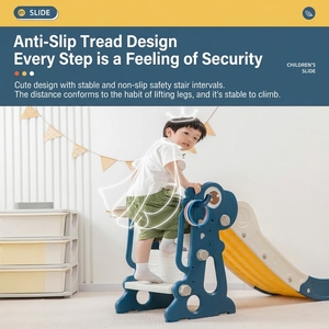 Toboggan en plastique personnalisable pour enfants avec panier de basket, jouet multifonctionnel pour l'intérieur et l'extérieur, idéal pour les tout-petits au quotidien - Product Image 5