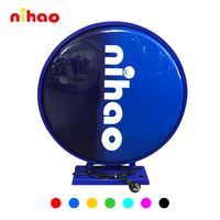 NIHAO Enseigne lumineuse LED ronde personnalisée étanche pour centres commerciaux et publicité d'entreprises, affichage de logo extérieur en acrylique et aluminium