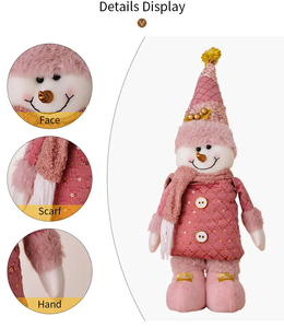 Juguete de peluche de Navidad Pierna larga de pie Papá Noel Muñeco de nieve <span class=keywords><strong>Reno</strong></span> Muñeco elástico para decoraciones navideñas - Product Image 5