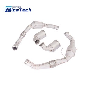 Tuyau de descente à haut débit FlowTech SS304 avec bouclier thermique et OPF pour Porsche Panamera 976 2.9T V6 2024+ – Fixation directe par boulons - Product Image 5