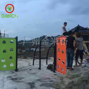 Ensemble de toboggans de terrain de jeu extérieur inspiré de la <span class=keywords><strong>nature</strong></span> directe d'usine avec panneaux colorés et anneaux d'escalade pour les enfants - Product Image 5
