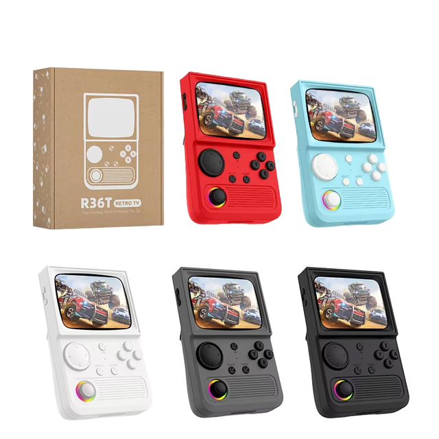 R36T Retro Handheld Video Game Console 3.5 Inch IPS Screen RGB Rocker Wifi Multiplayer Portable Classic Gaming Player 1GB+8GB