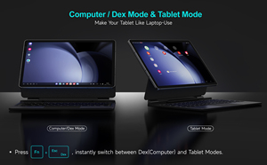 Trường hợp bàn phím với khe cắm bút kép for12.4 inch Samsung Tab S7 + s9fe + S10 + cantilever Touchpad hấp phụ từ nhà máy trực tiếp - Product Image 2