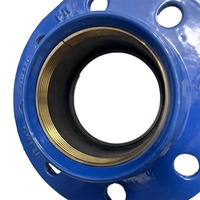 PE/HDPE/pvc管用LEEBOO DN100 PN10球墨铸铁圆形DI快速释放联轴器和约束法兰适配器