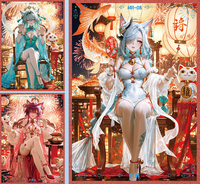 Cartes à collectionner en acrylique A4 Mika Cherry Lips, cartes à échanger mignonnes pour filles, cartes de loisirs Goddess Story, vente en gros