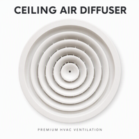 Diffuseur d'air moderne réglable en plastique ABS pour grille de plafond CVC, idéal pour extérieur, sous-sol, entrepôt, salon, atelier