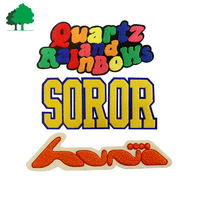 Écussons brodés en chenille PVC écologiques de qualité supérieure avec logo personnalisé pour uniformes scolaires, chapeaux et applications à coudre