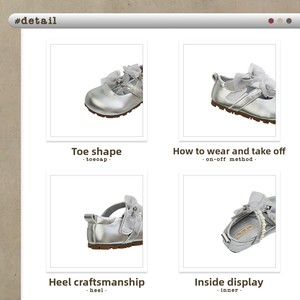 HZBC <span class=keywords><strong>Scarpe</strong></span> Retrò alla Francese per Bambine, Design di Alta Qualità con Velcro e Fiocco di Perle, Suola Larga in Gomma Naturale per l'Autunno - Product Image 3