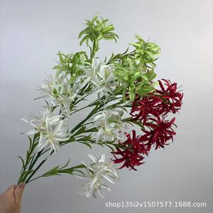 Flores Artificiales de Lirio Araña Monet Garden, 5 Cabezas, Tallo Único, Flor de Seda, Decoración para Bodas y Hogar - Product Image 3