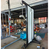 Machine polyvalente de musculation à câbles croisés avec système de poulies haute et basse, pile de poids réglable 70kg/120kg