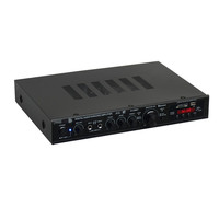 Amplificateur de puissance pour home cinéma AV-298BT 110V/220V 2200W 5 canaux BT AMP HiFi avec entrée FM SD USB 2 micros