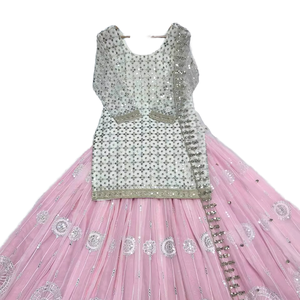 <b>Indian</b> Pakistan Bollywood Wedding Party Faux Georgette Women's <b>Sexy</b> Salwar Kameez Dress Quick Dry Antra - Product Image 1