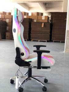 <span class=keywords><strong>Silla</strong></span> de Computadora Ergonómica 2D con Reposabrazos de Cuero Suave, <span class=keywords><strong>Silla</strong></span> de Juego <span class=keywords><strong>Rosa</strong></span> Reclinable con Luces LED RGB - Product Image 6