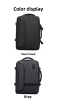 Sac à dos d'ordinateur portable de voyage imperméable à grande capacité personnalisable en stock, extensible, simple, unisexe, pour affaires