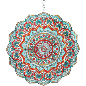 Decoración de Jardín para Exteriores, Molinillo de Viento de Metal de Acero Inoxidable de 12 Pulgadas con Diseño de Flores Coloridas en 3D, para Uso en Interiores y Exteriores - Product Image 1