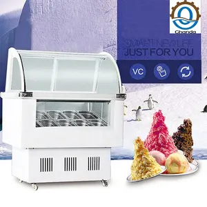小型アイスクリームディスプレイ冷凍庫業務用アイスクリームチェスト冷凍庫