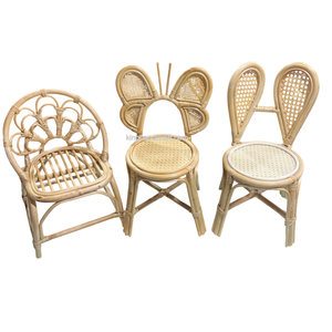 Silla Infantil de Mimbre Hecha a Mano de Estilo Vintage para Decoración de Fiestas de Cumpleaños, Asiento Infantil de Mimbre Natural - Product Image 3