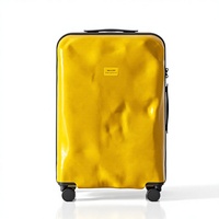 Valise à roulettes 20 pouces en PC, style bagage gaufré, personnalisable, durable, unisexe, pour voyages et excursions
