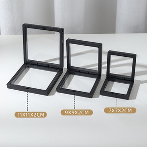 Caja portátil para guardar joyas, pendientes, collares, anillos, empaque con película de PE, caja de exhibición colorida para joyería. - Product Image 5