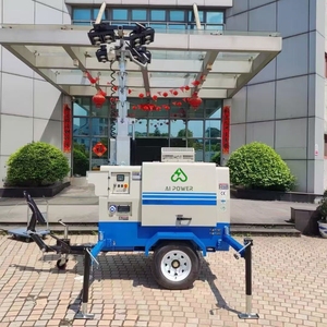 Trung Quốc Nhà Sản Xuất Ánh Sáng Tháp Máy Phát Điện Im Lặng Di Động Dẫn Đèn Di Động Ánh Sáng Tháp Của Nhãn Hiệu Thủy Lực Loại Cao Mast 7M/8M/9M - Product Image 5