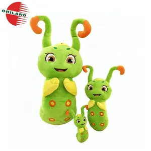 Lovely green caterpillar plush toy custom stuffed toys