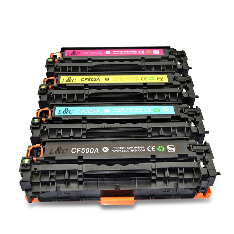 Color Laser Toner CF500A CF501A CF502A CF503A Compatible Toner Cartridge For HP Laser Printer Pro M254/M254dw/254n