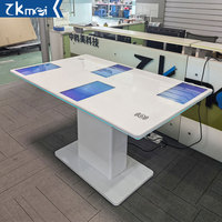 Table interactive tactile à quatre écrans pour restaurant, 15,6 pouces, table de salle à manger intelligente